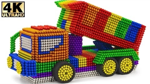 Как сделать самосвал Mercedes Benz Arocs из магнитных шариков