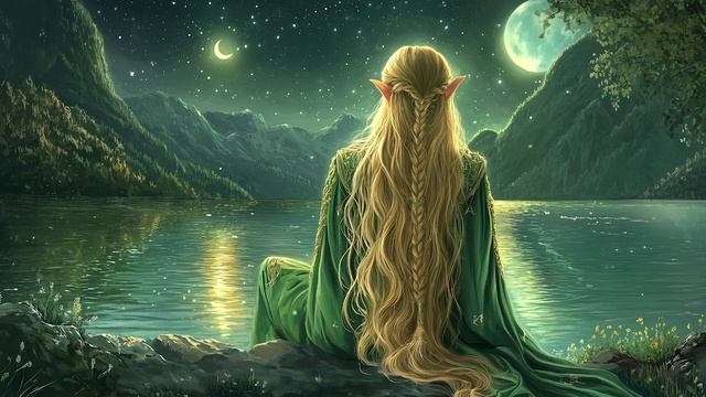 Полуночное озеро - Эфирная, эльфийская музыка для отдыха, Музыка Эльфийского леса🐦🔥