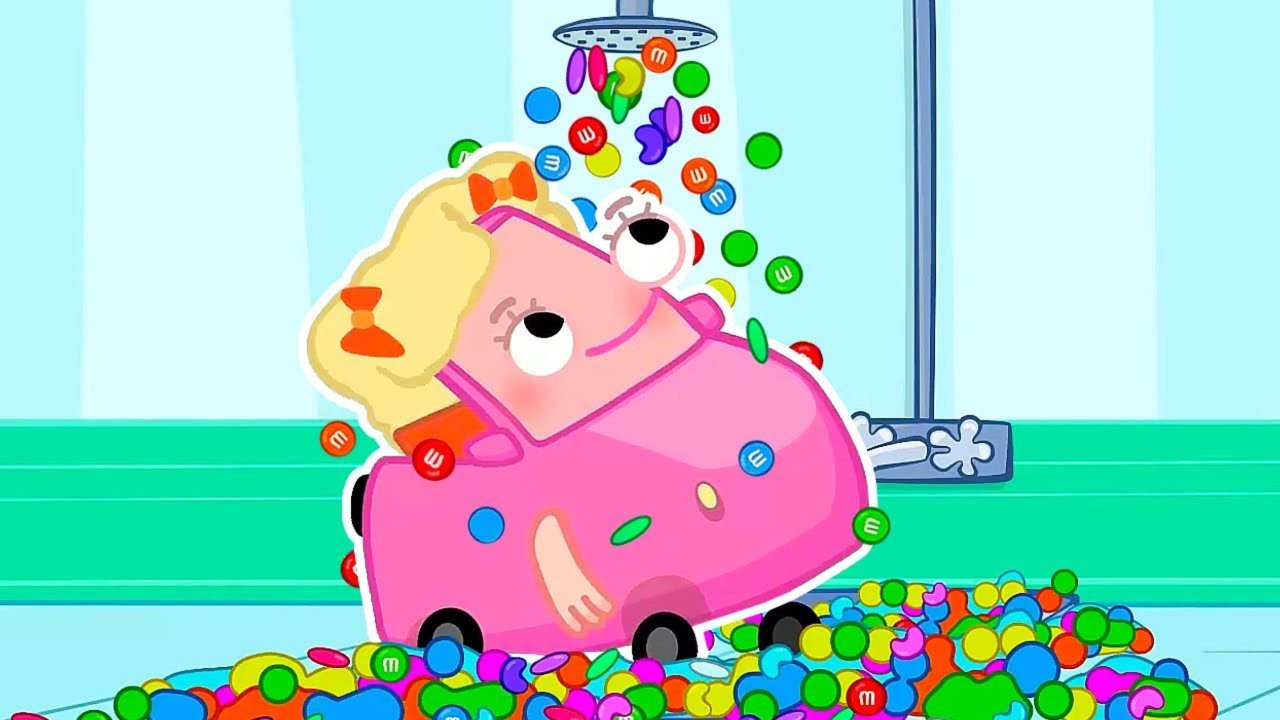 Автосемейка Вилзи — Как машинки сделали дождь из сладостей!  Весёлые мультики для детей