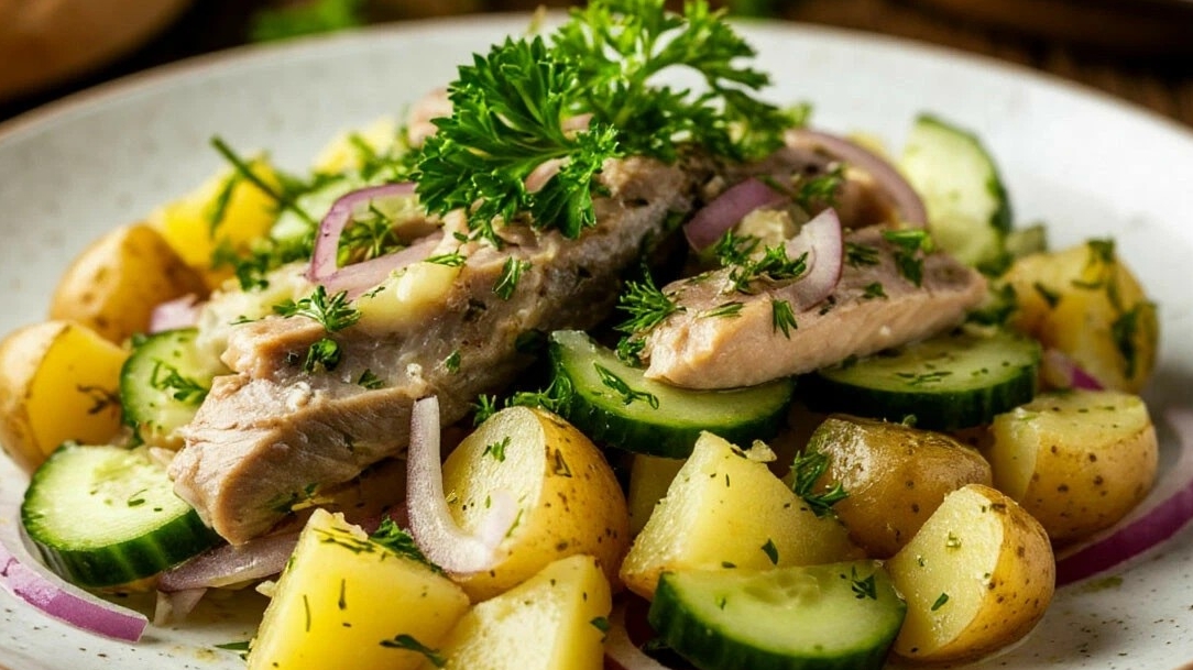 Салат Деревенский. (Видео рецепт).