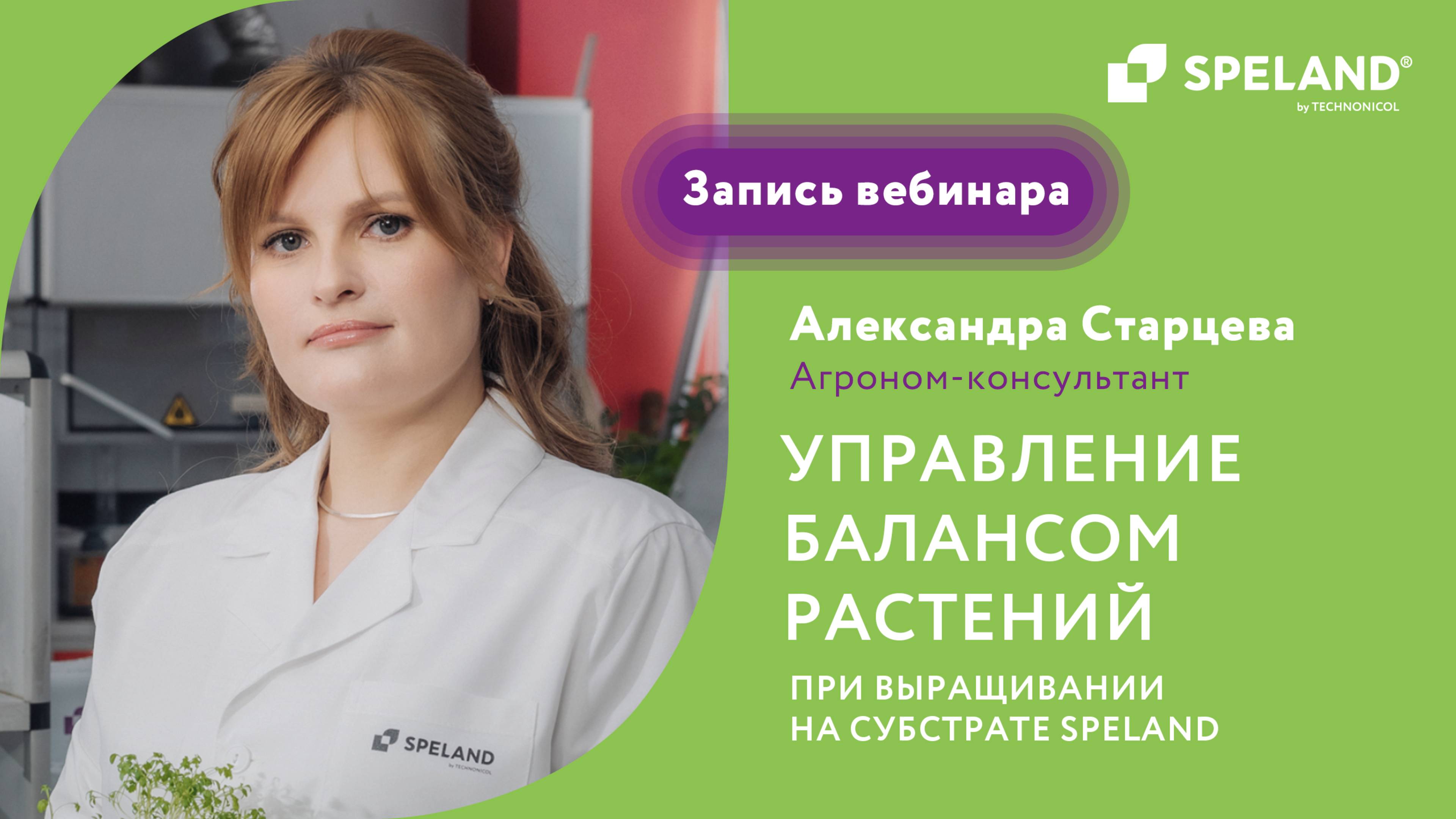 Управление балансом растений при выращивании на субстрате SPELAND