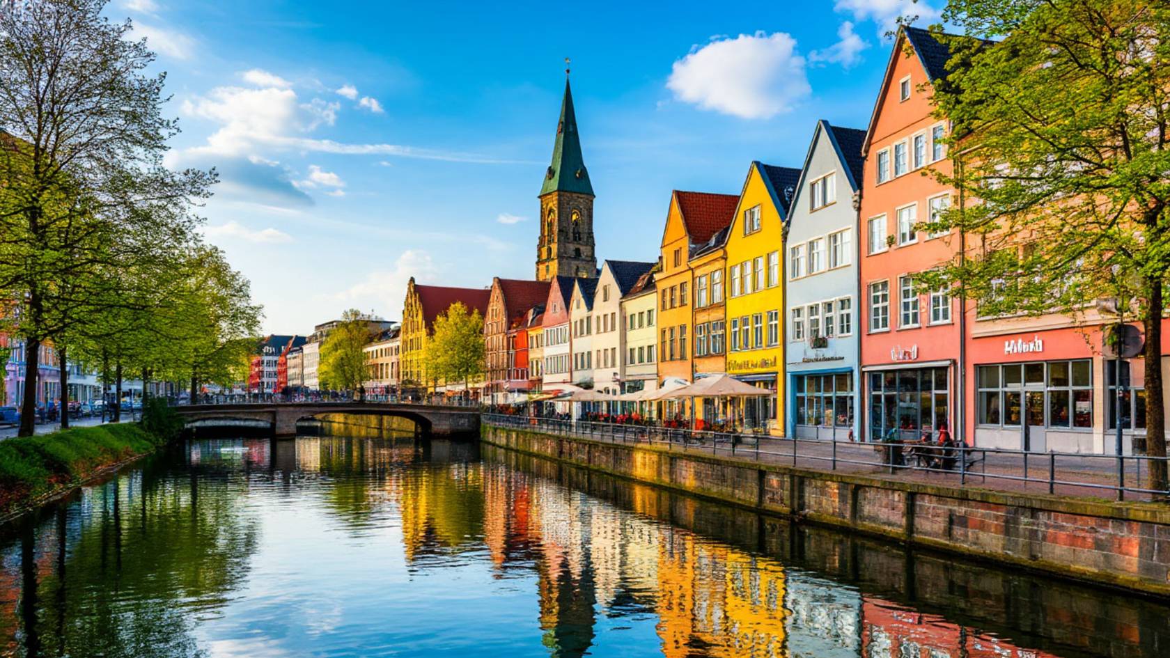 Дортмунд, Германия пешеходная экскурсия 4K 60fps - красивый немецкий город