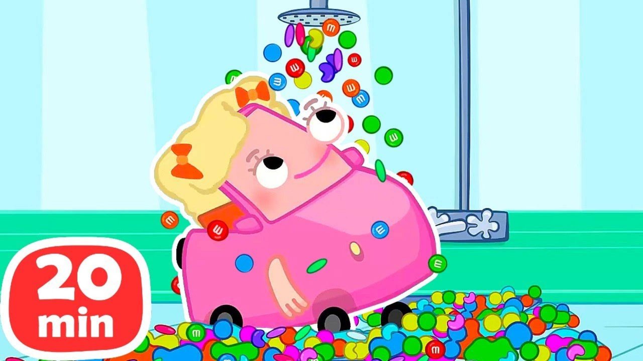 Автосемейка Вилзи - Слайм и игры для детей на улице. Весёлые мультики для малышей