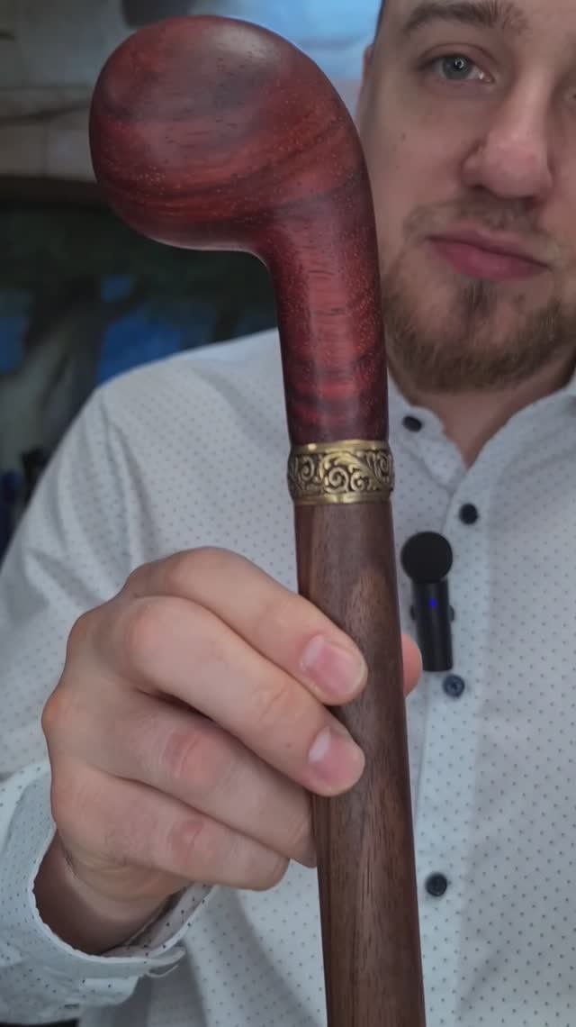 Трость из красного дерева с рукоятью Капля - Черчилль 8-962-684-23-56 для заказа