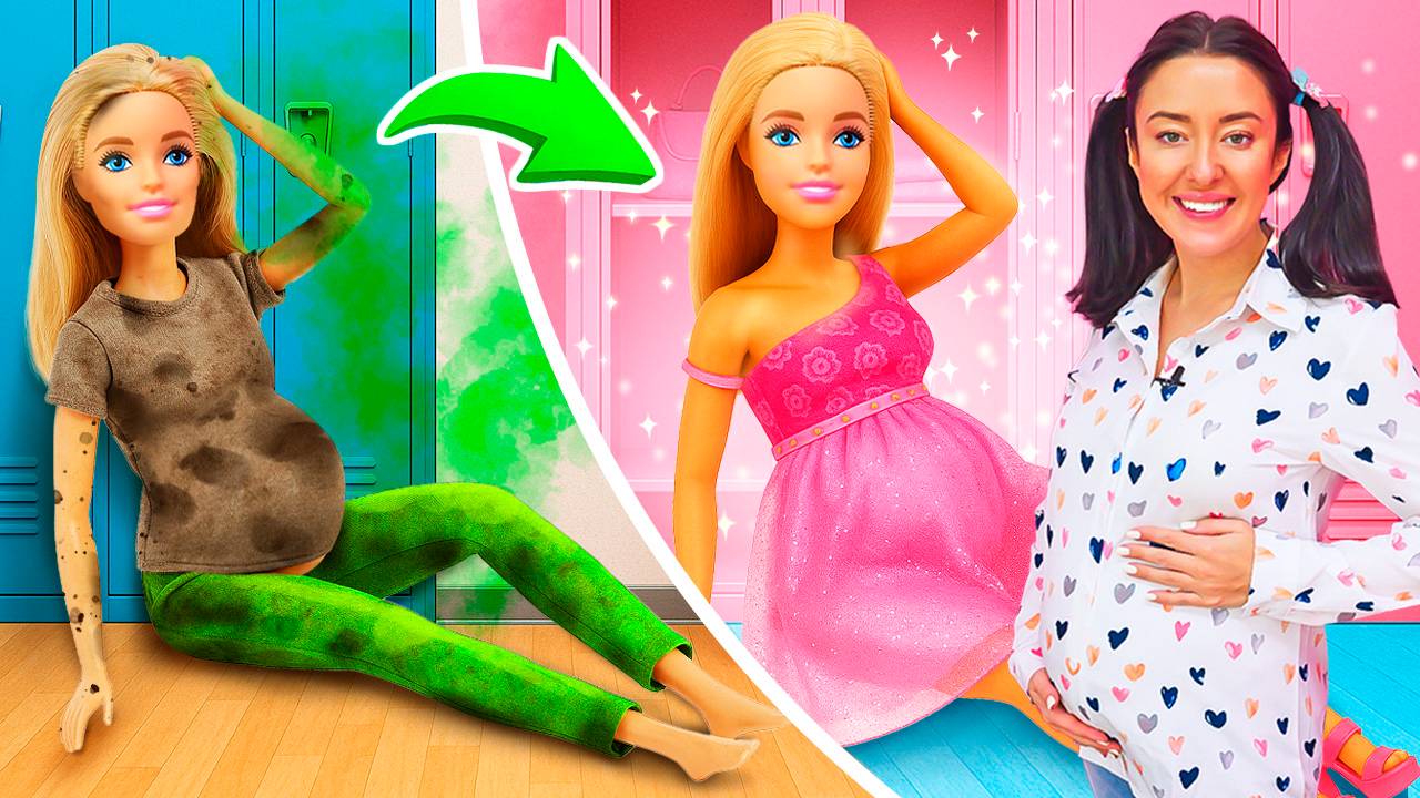 Беременная Барби попала в салон красоты 🧼💖 Что случилось?!