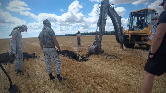 Нашли бойца времен ВОВ на Миусе.