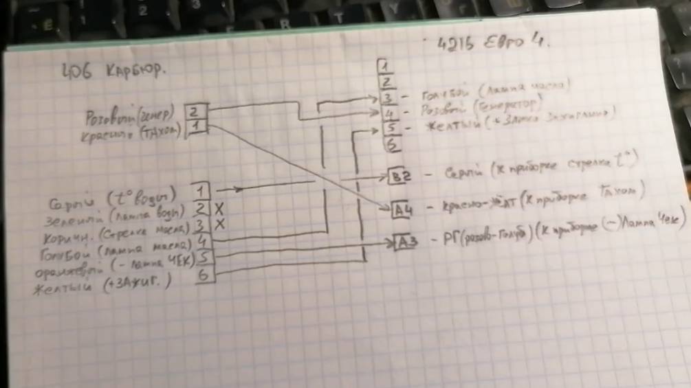 месть № 181 - Как соединить 406 карбюратор к проводке 4216 евро 4 _ ---