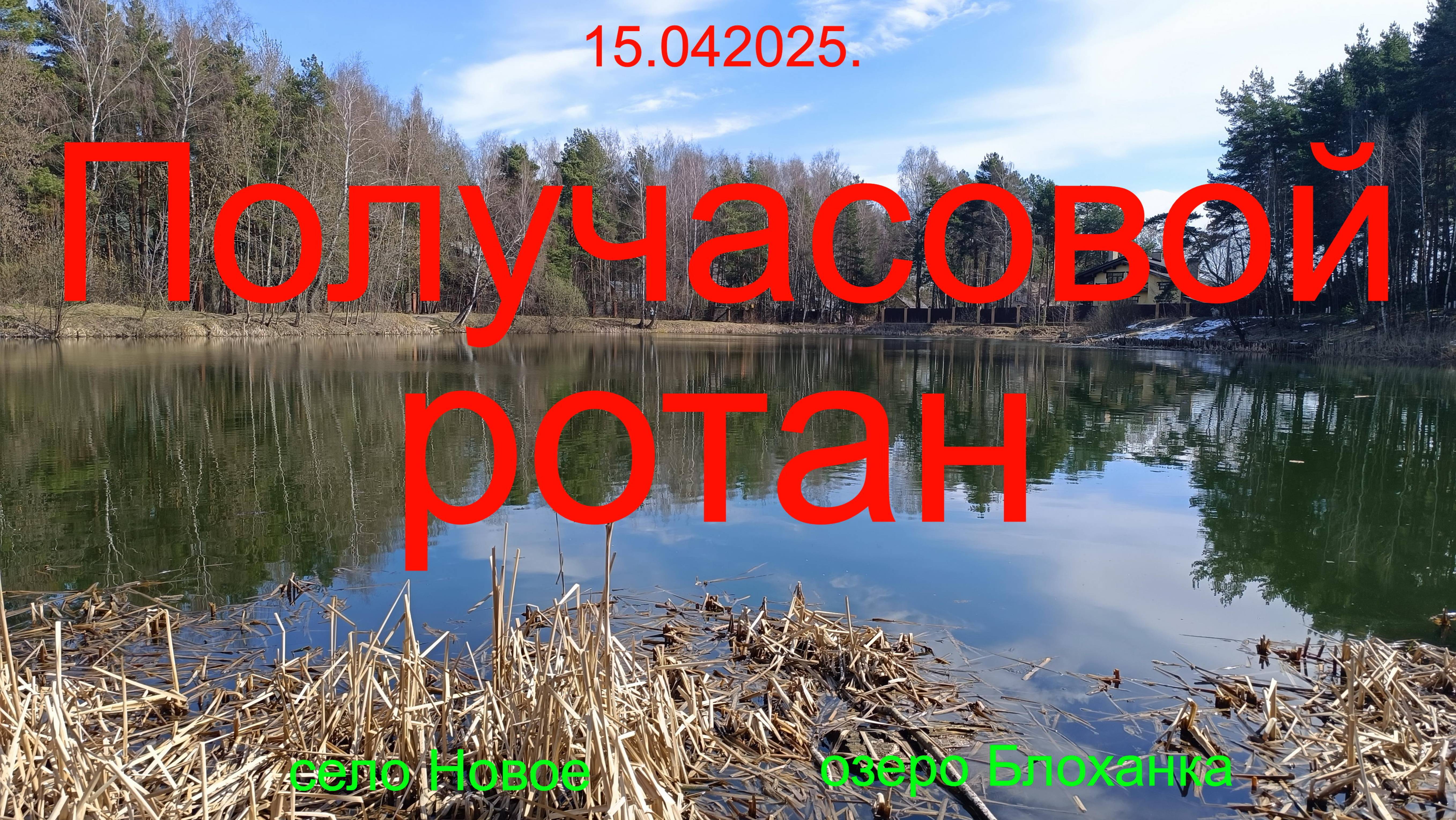 Получасовой ротан.15.04.2025. село Новое. озеро Блоханка.