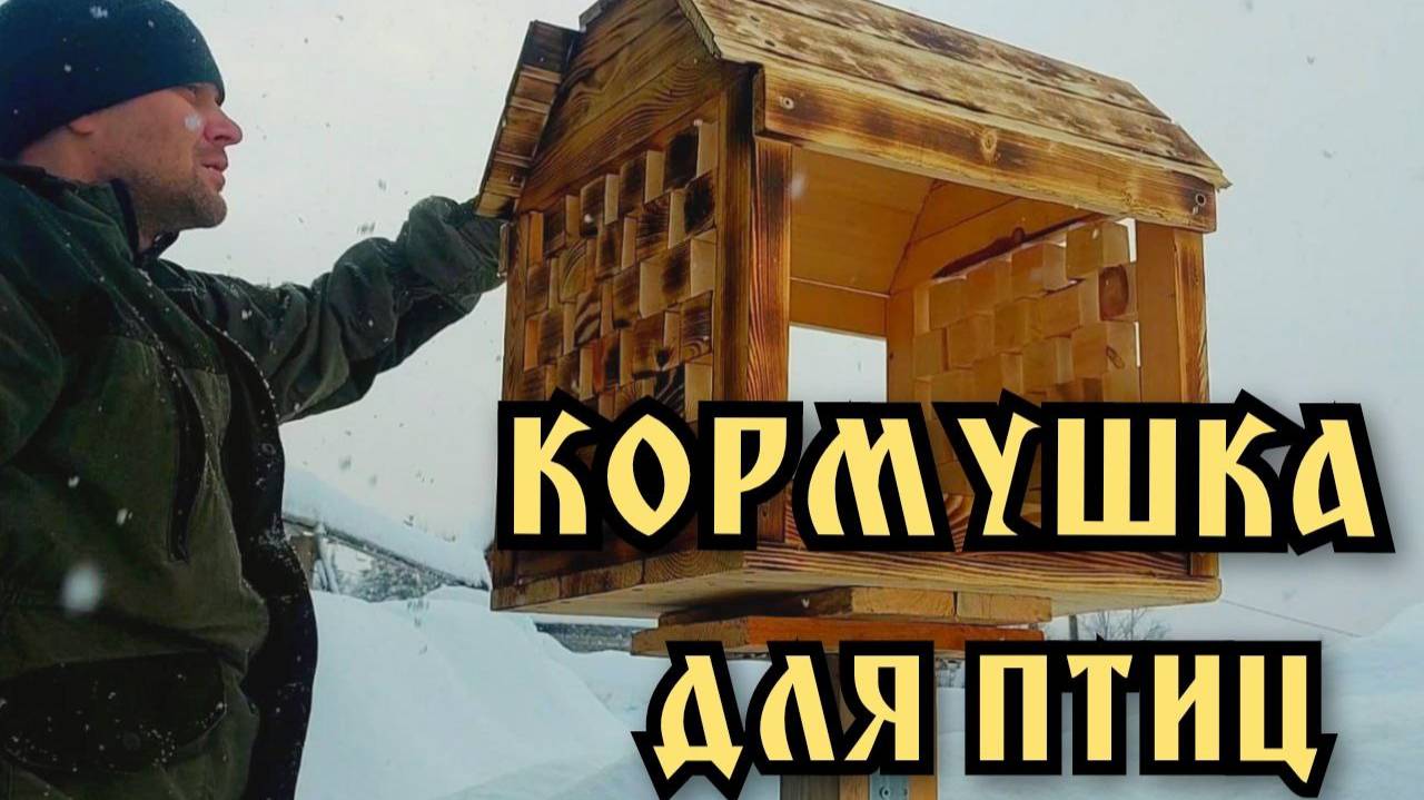 Зимой на даче. Приехал с ночевкой, чтобы сделать кормушку. Как сделать кормушку для птиц из дерева
