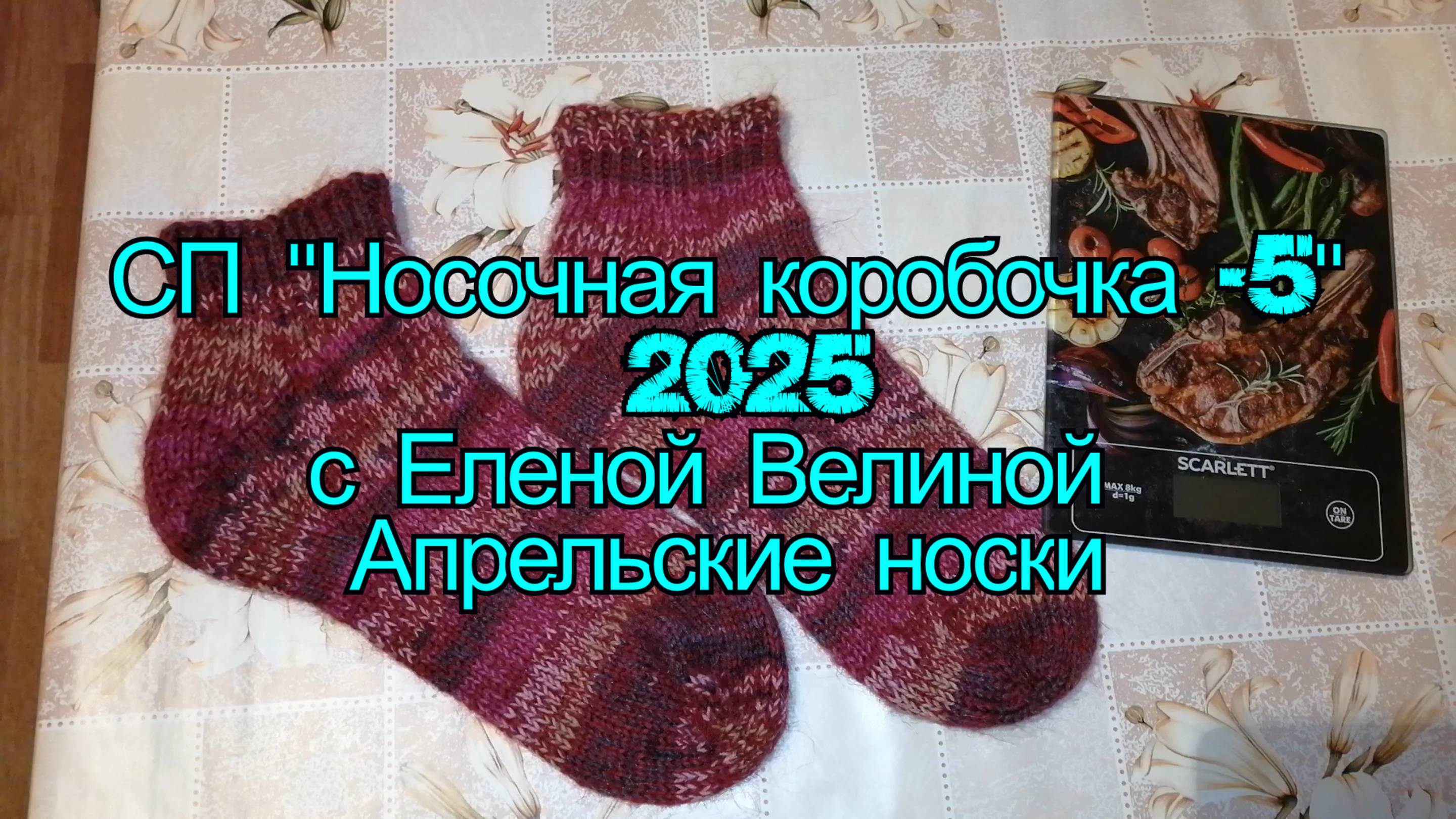 СП "Носочная коробочка -5" 2025 с Еленой Велиной. Носочки апреля.