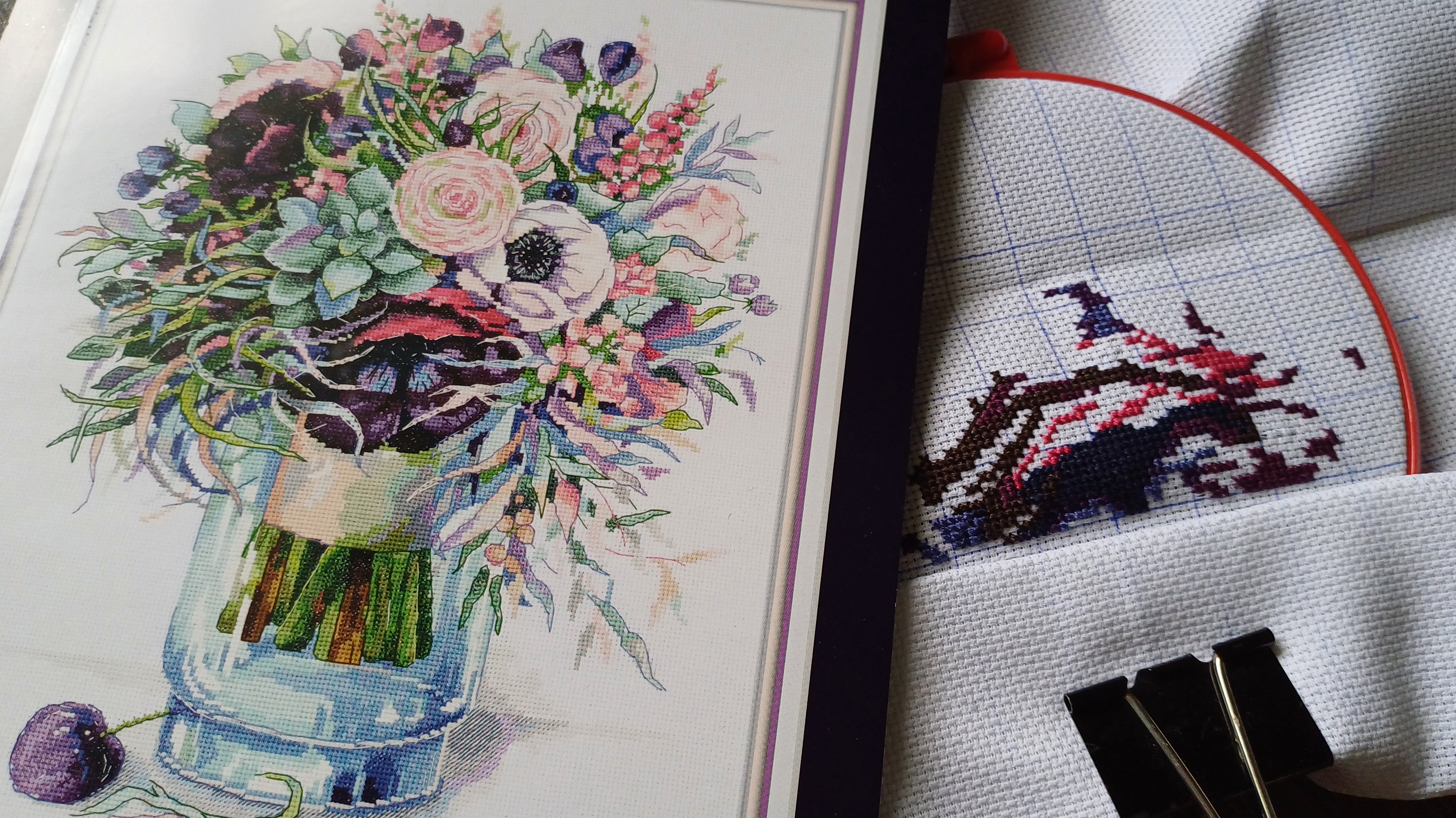 Начала новую вышивку❤️ Моя рукодельная неделя🪡🧶🧦