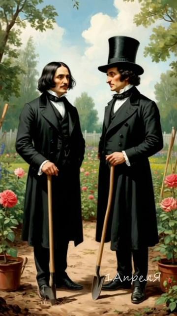 Раз Пушкин и Гоголь сажали картошку