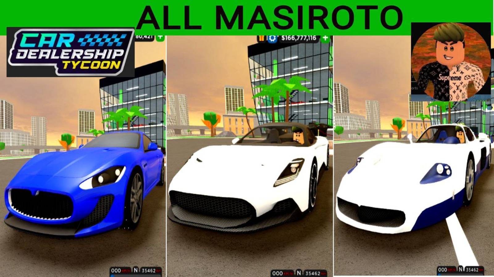 ВСЕ МАСИРОТО В КДТ Masiroto GT 115k$NK20 310k$NK12 6,000,000$ Car Dealership Tycoon! ТестОбзор.