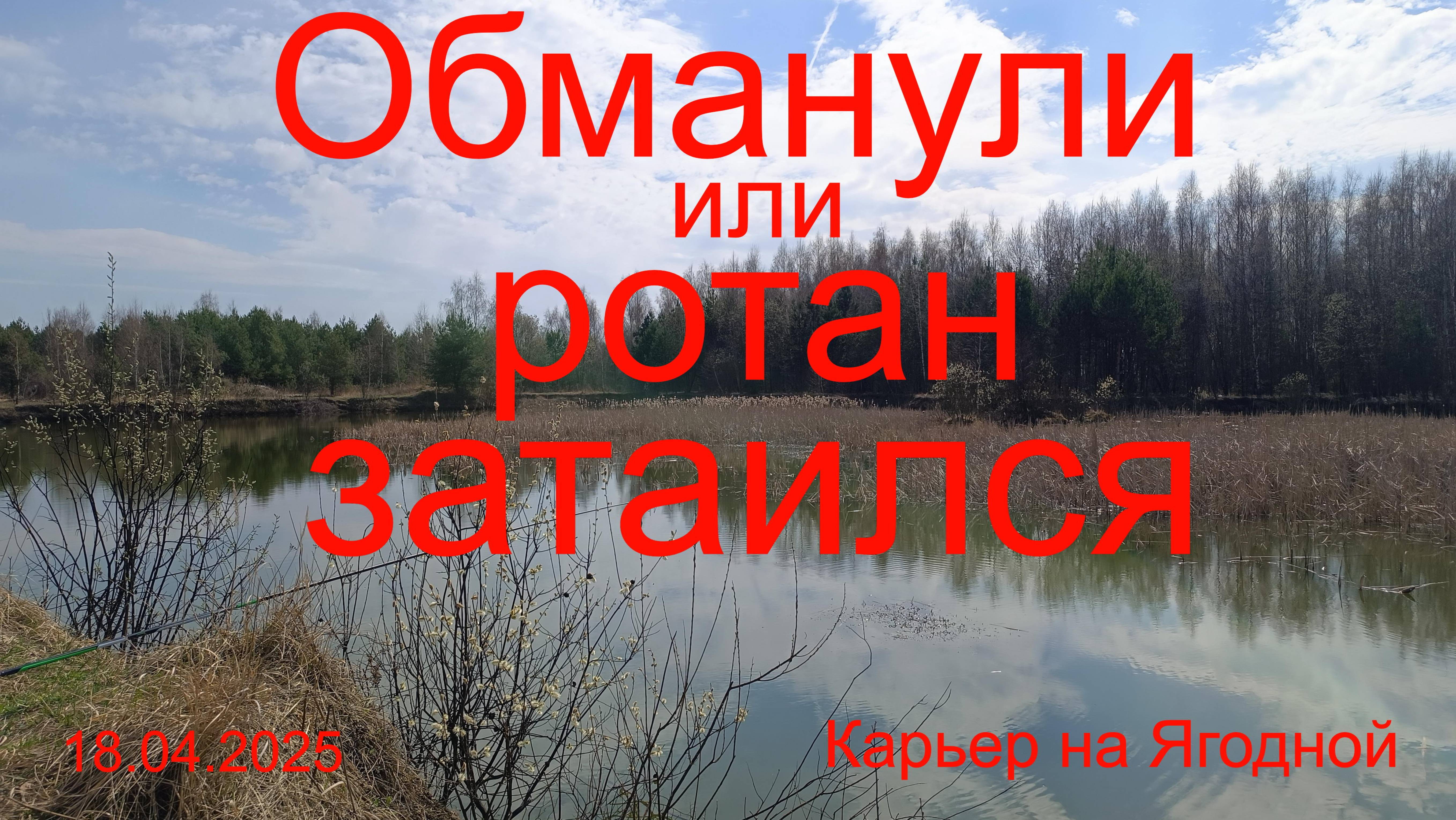 Обманули или ротан затаился. 18.04.2025. Карьер на Ягодной улице