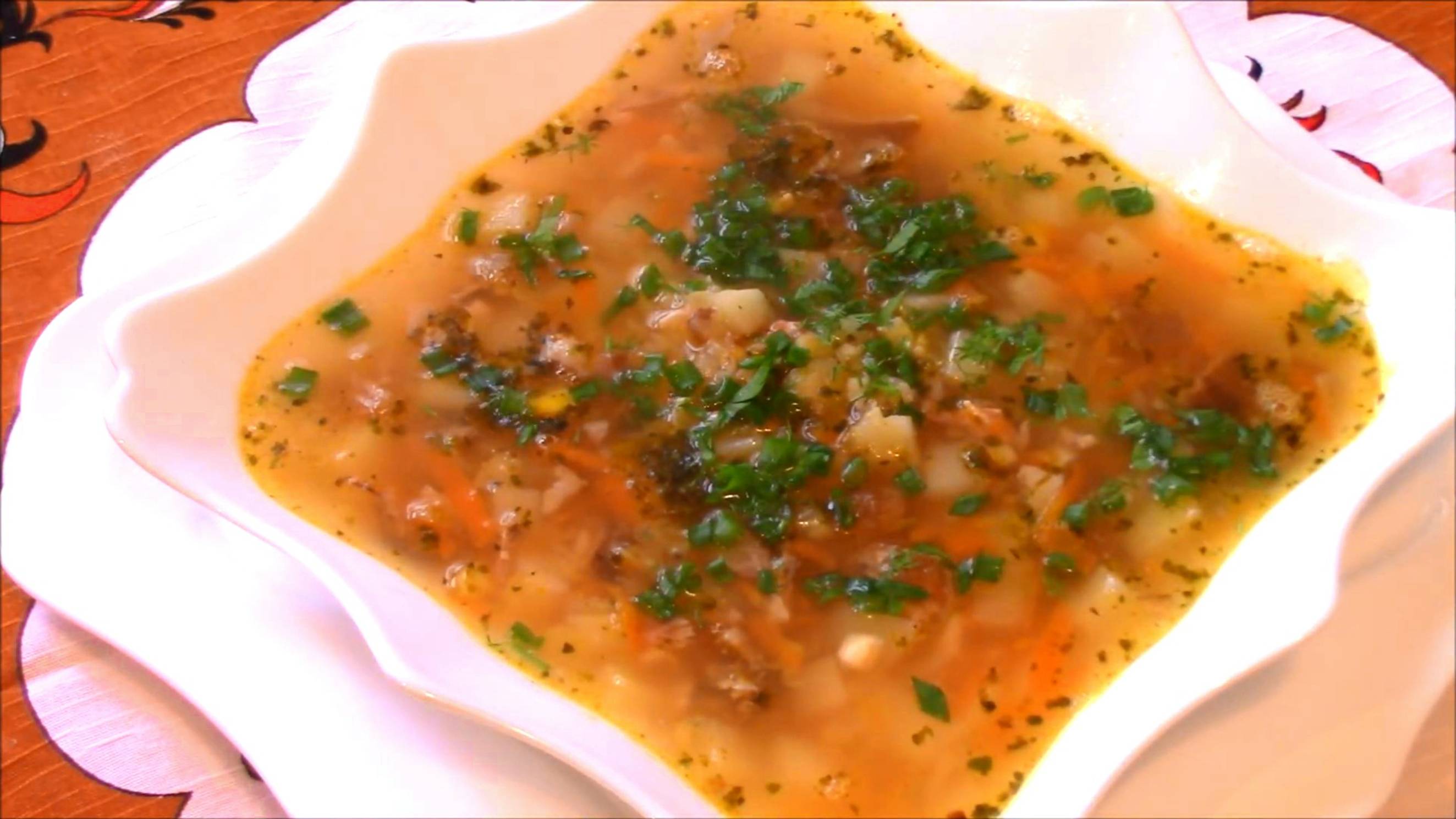 Гороховый суп с копченостями (без предварительного замачивания гороха).