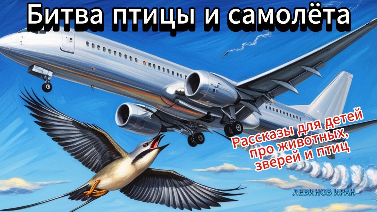 Битва птицы и самолёта. Рассказы и стихи для детей про животных, зверей и птиц. Поэт Левинов Иран