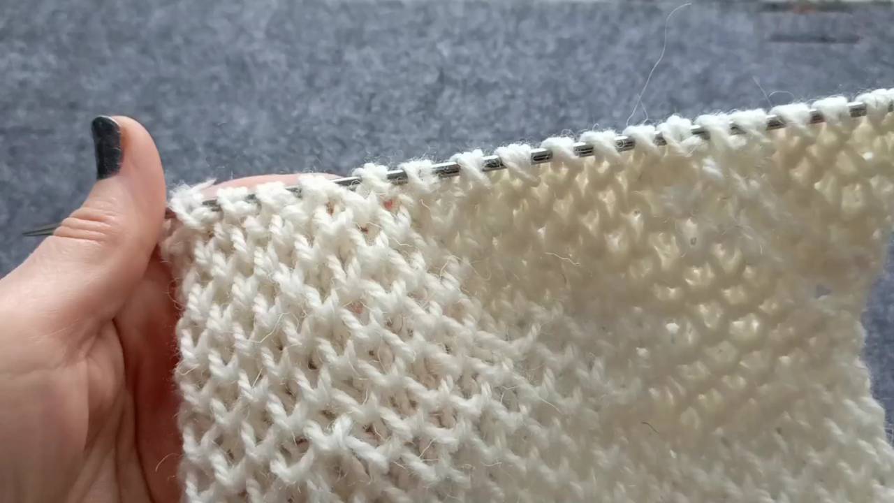 Как сделать убавки в узоре _Соты_ поворотными рядами, узор спицами, вяжем вмести каждый ряд, пошагов