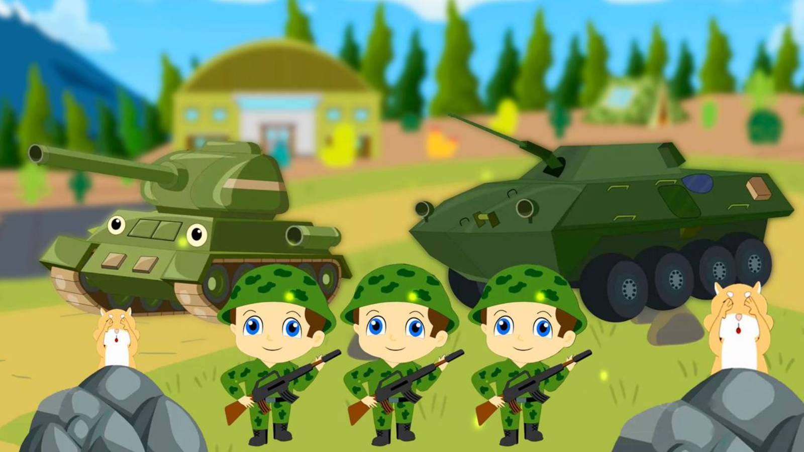 80 лет Победы! Мультфильм военная техника для детей – танк и бронетранспортер #Победа80