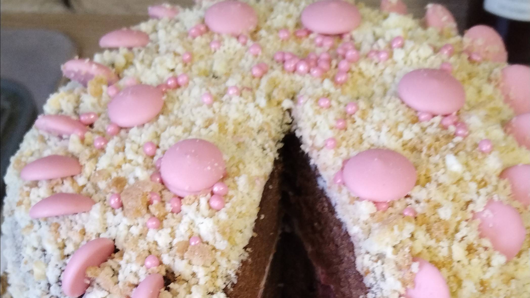 Рецепт. Тортик для мужа на юбилей.  Классический бисквит.  Черный лес..