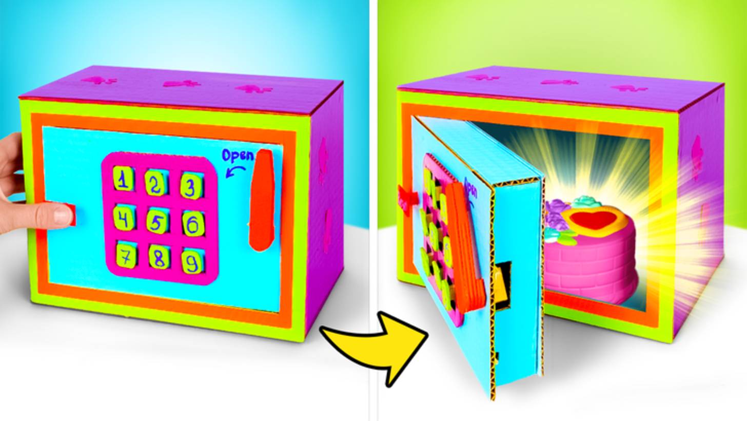 Мастерим крутой сейф с хитрым кодовым замком 😎 Поделки из картона