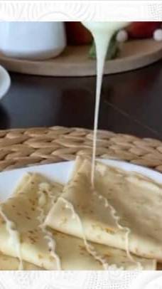 Яблочные блины на молоке