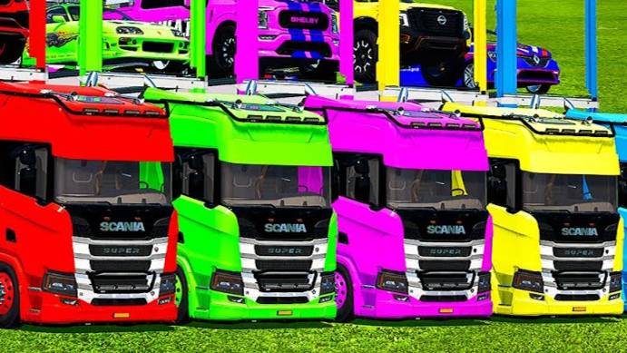 Машинки летают и прыгают! Развивающие мультики Машины помощники. Мультфильмы про машинки