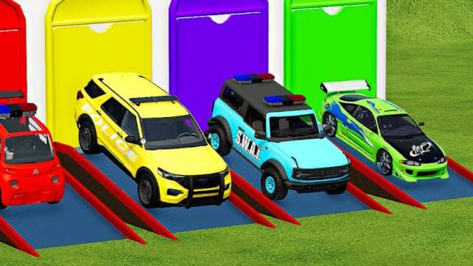 Машинки летают и прыгают! Развивающие мультики Машины помощники. Мультфильмы про машинки