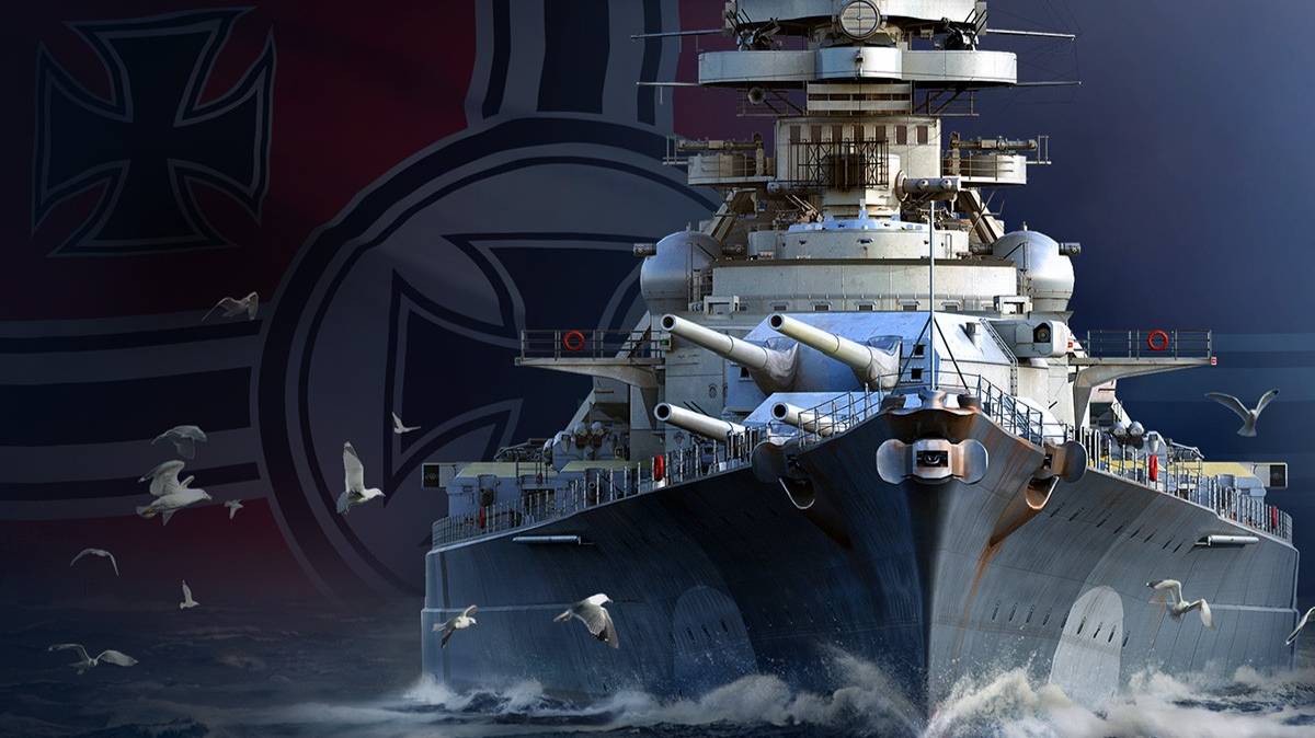 @Мир кораблей#Бой линкора Германии BISMARCK 8 ур.#Локация Север#