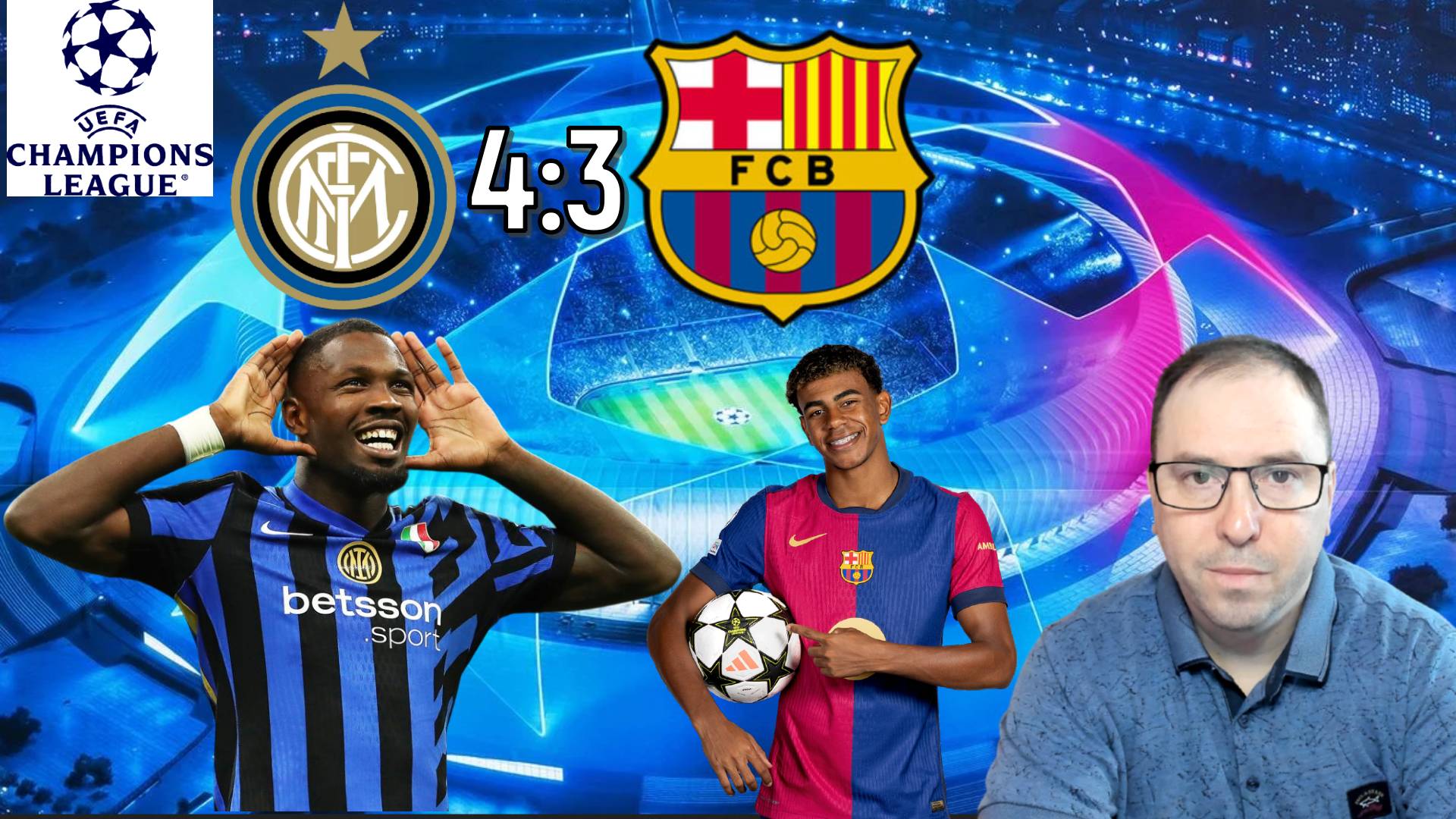 Интер — Барселона 4:3. Интер на классе обыграл Барселону и вышел в финал Лиги чемпионов.