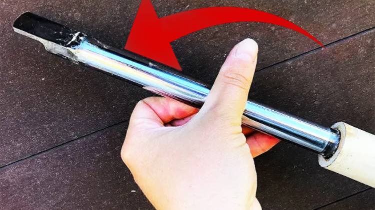 Как сделать токарный резец по дереву из старого амортизатора?