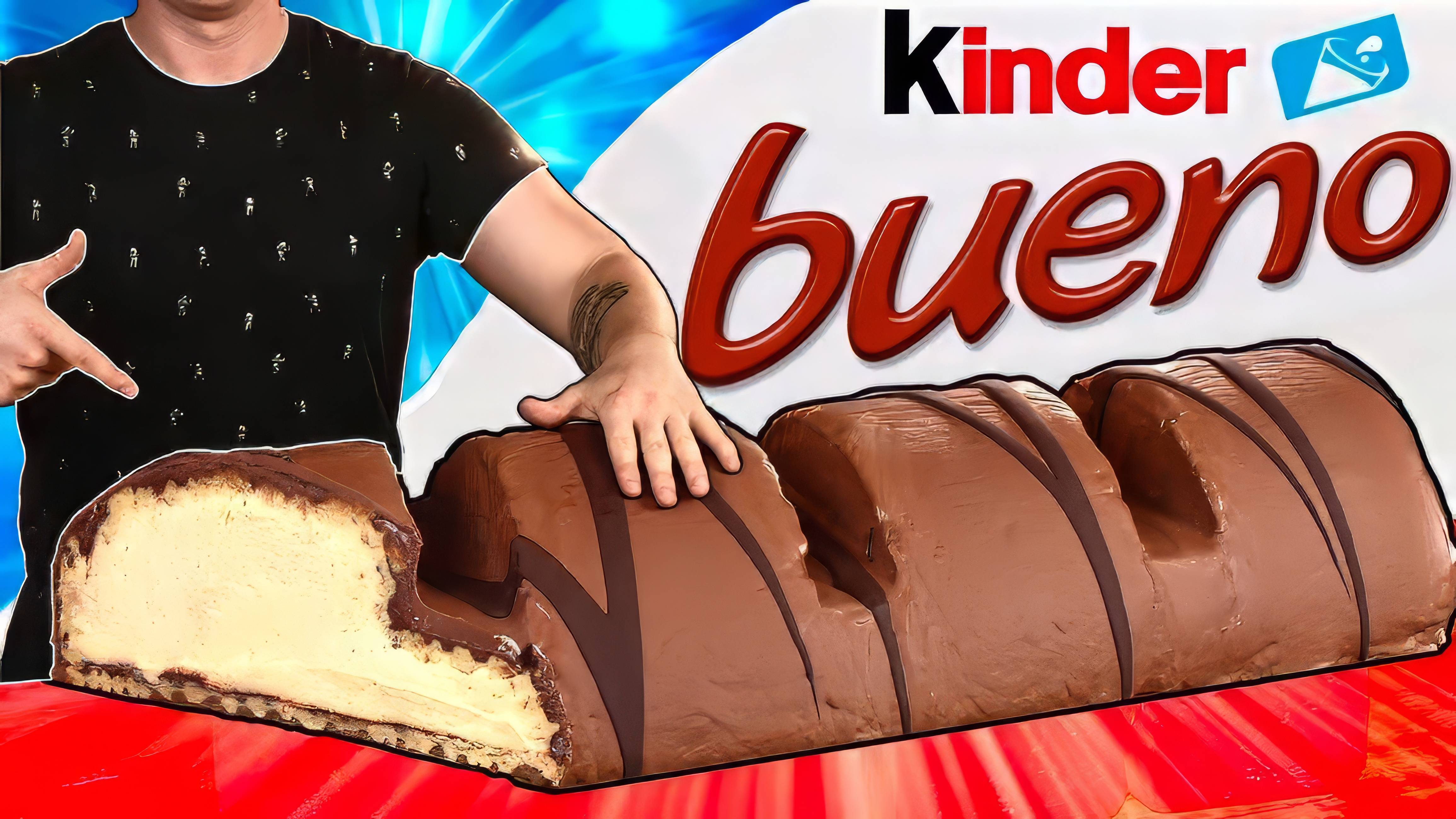 МЫ ПРИГОТОВИЛИ ОГРОМНЫЙ KINDER BUENO  ВЕСОМ В 100 КИЛОГРАММ - ВАНЗАЙ vanzai в 4K