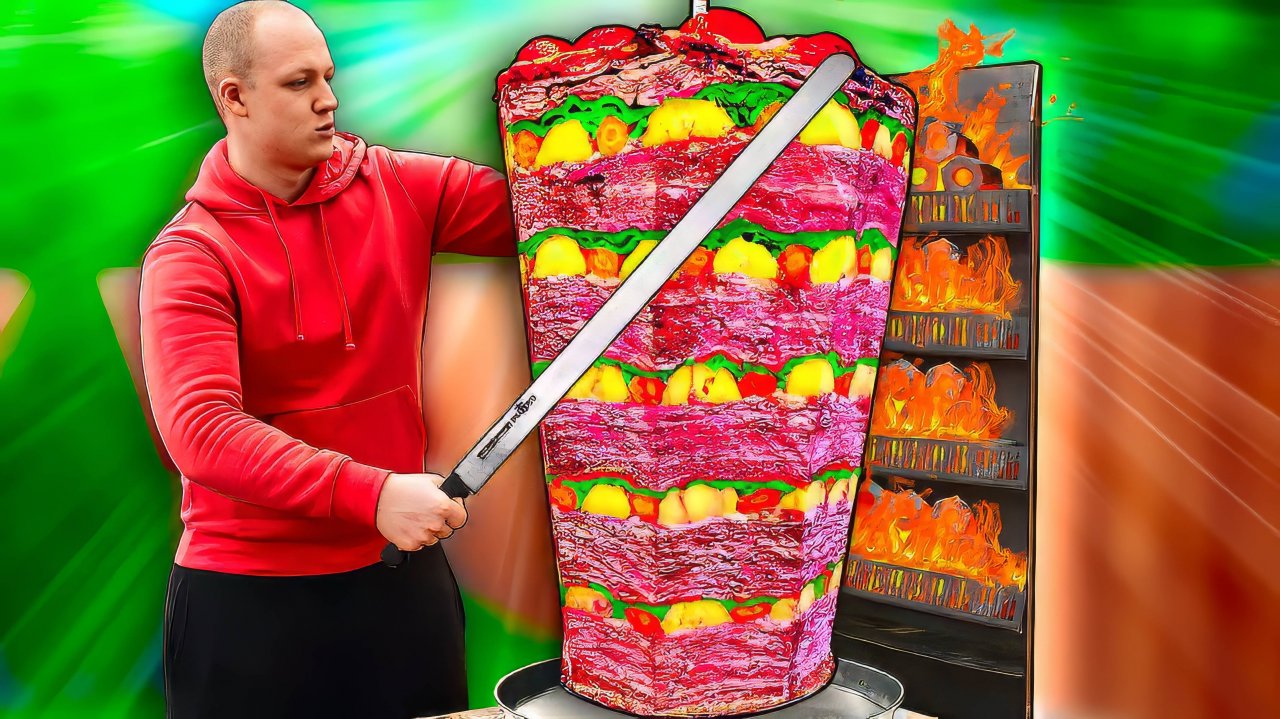 ПОВТОРИЛИ НЕВЕРОЯТНУЮ УЛИЧНУЮ ЕДУ / ТУРЕЦКАЯ ШАУРМА ( ДОНЕР КЕБАБ) - ВАНЗАЙ vanzai в 4K