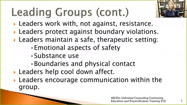Group Counseling Processes Part 3 Chapters 6-7