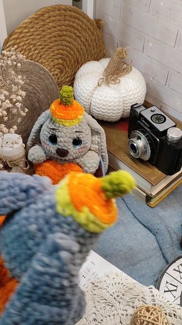 Зайка в тыкве (МК и игрушка)