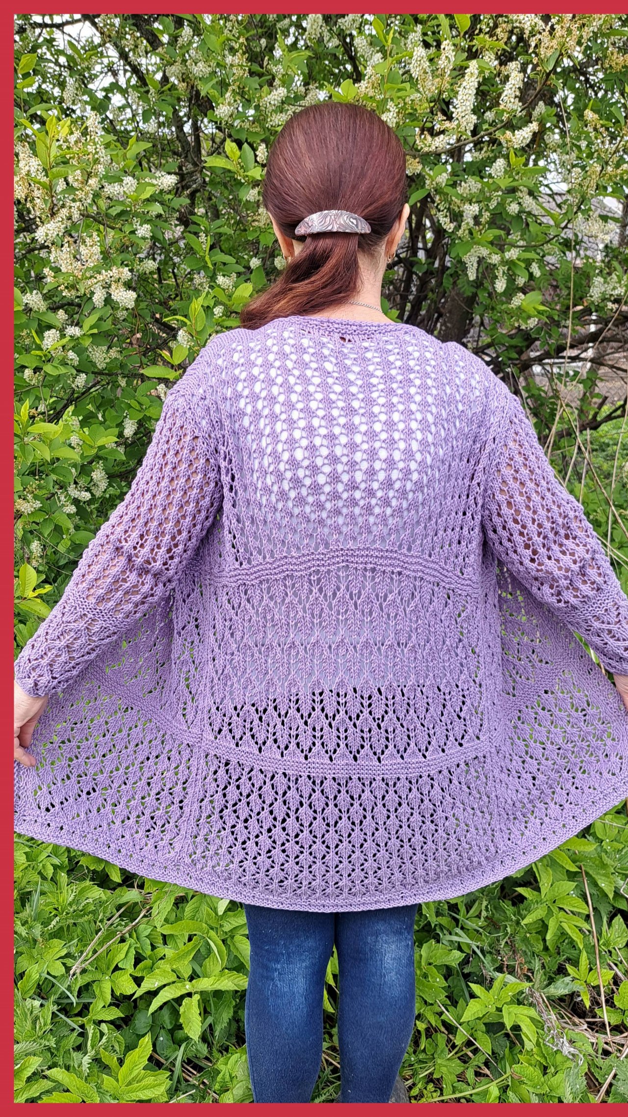 Кардиган маме. Первый платный совместник. Пряжа котон голд, спицы 3.5,ушло 280 г. 48-50 р