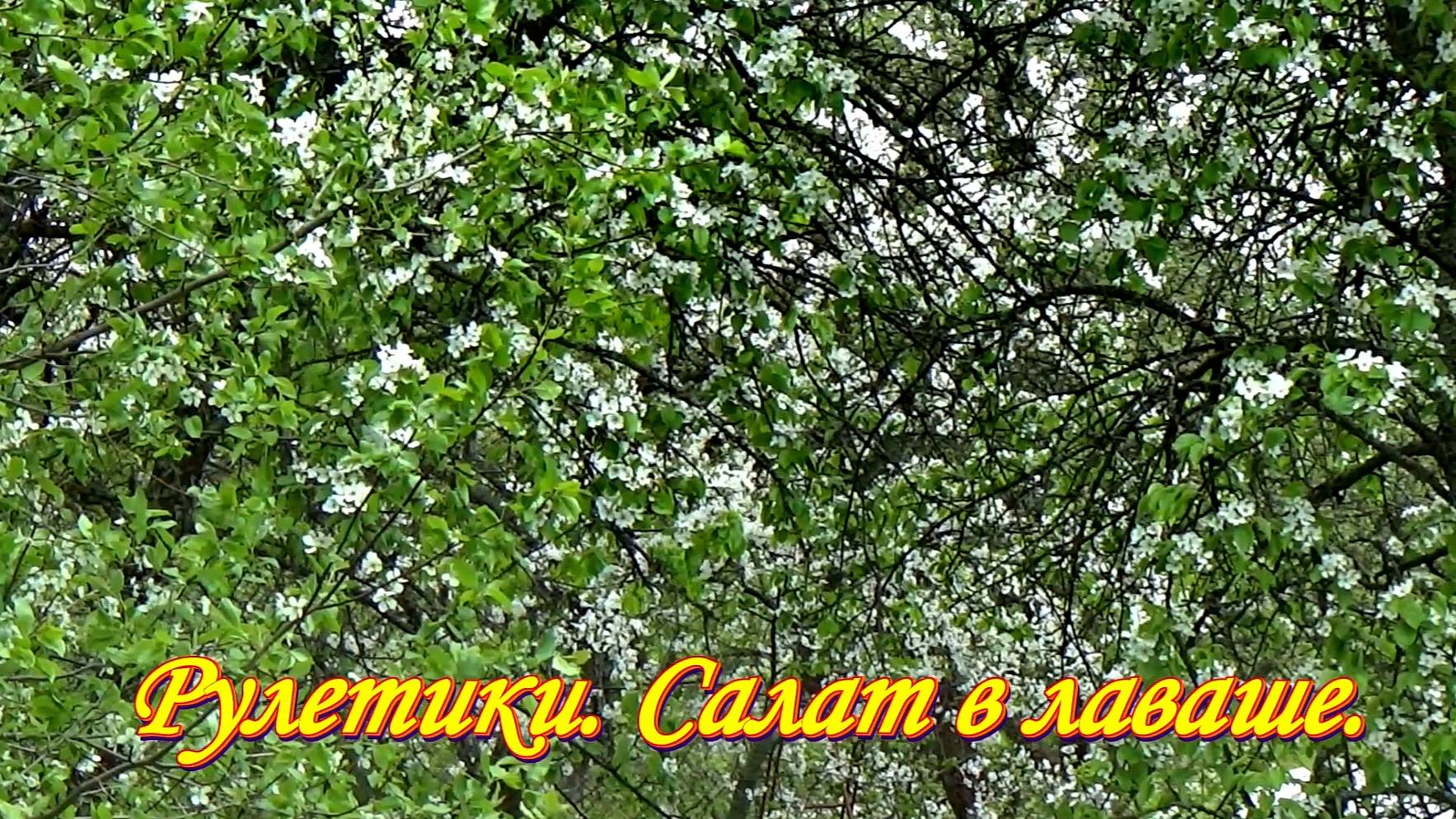 Рулет. Салат в лаваше