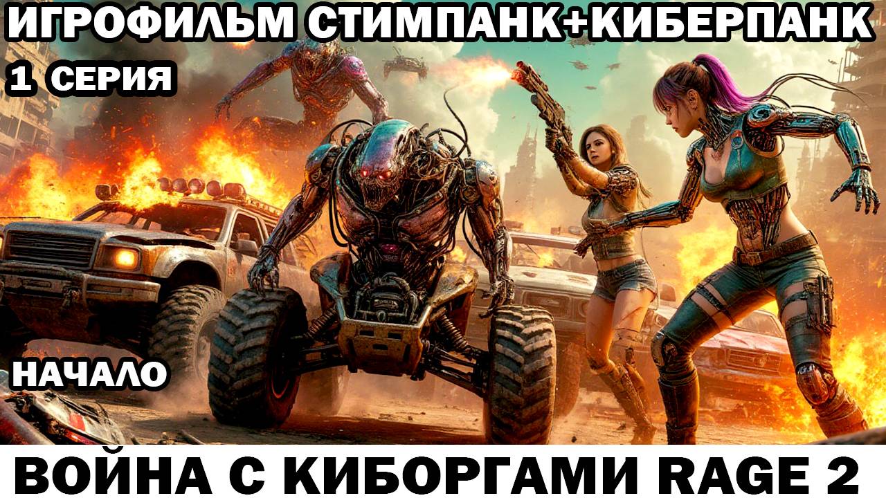Начало - Война с киборгами Rage2 в стиле стимпанк киберпанк фоллаут   1 серия #киберпанк #rage2