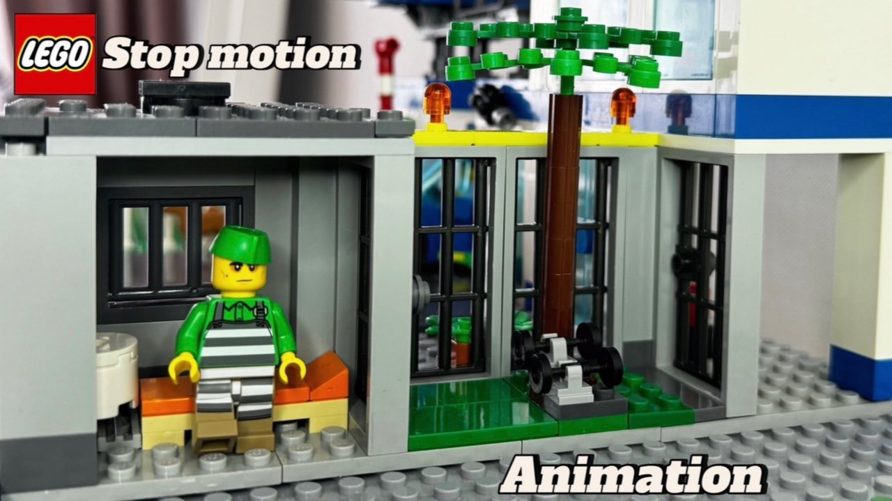 LEGO мультфильм. Побег из тюрьмы. Анимация stop motion.