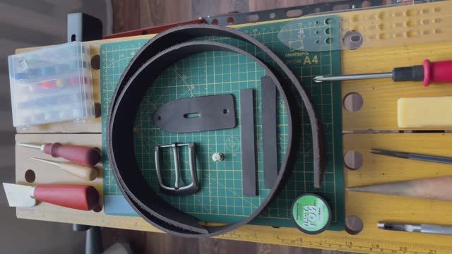 Изготовление ремня из натуральной кожи