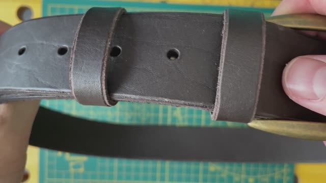 Изготовление ремня из натуральной кожи