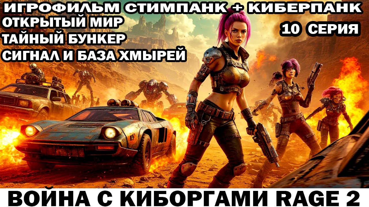 Война с киборгами Rage2 в стиле стимпанк киберпанк фоллаут Секретный бункер и базы хмырей 10 серия