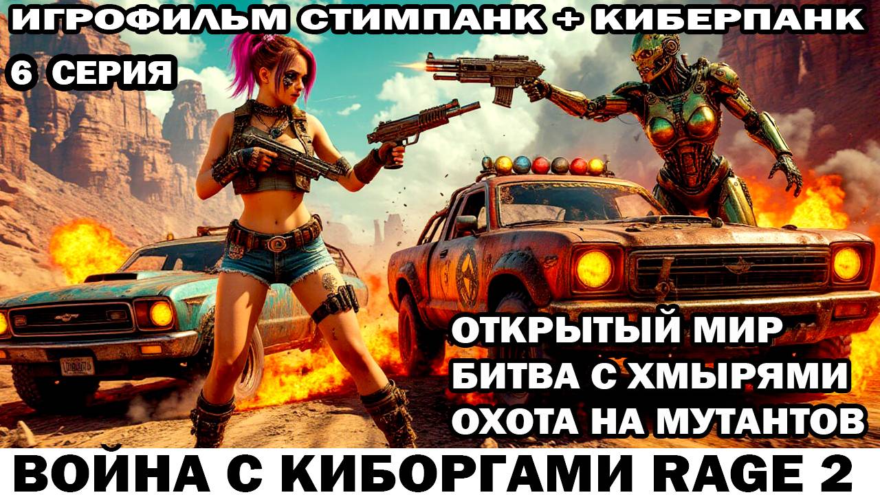 Зачистка Хмырей и мутантов Война с киборгами Rage2 в стиле стимпанк киберпанк фоллаут 6 серия