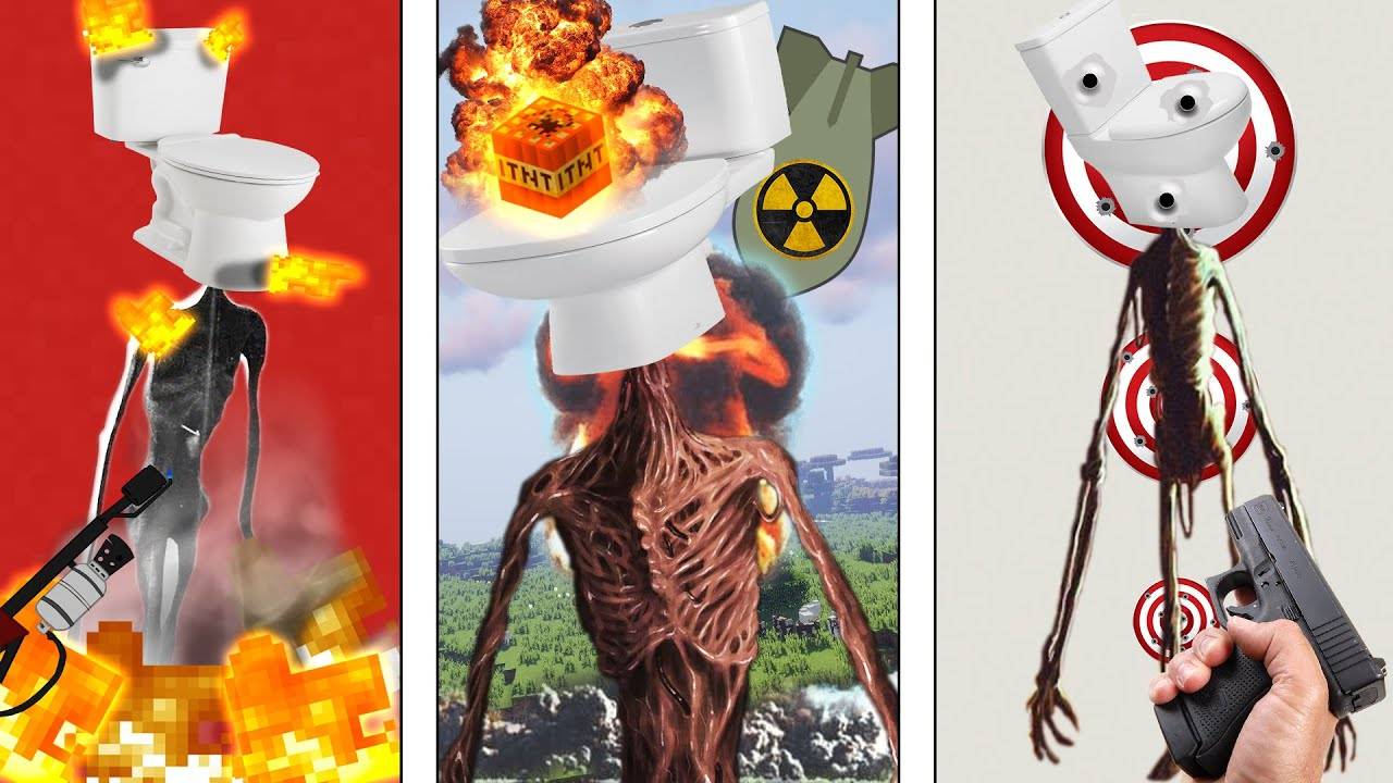 Что сможет уничтожить УНИТАЗОГОЛОВЫЙ в майнкрафт ? Эксперименты TOILET HEAD SCP MINECRAFT