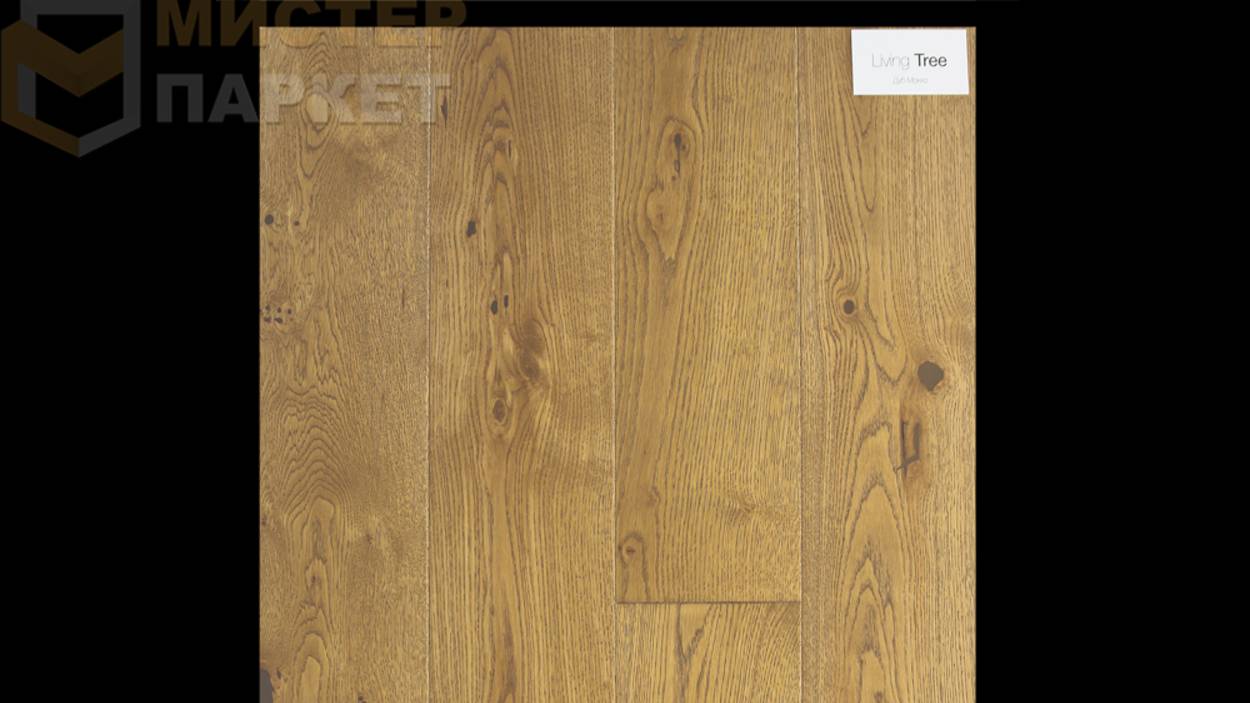 Инженерная доска Living Tree Дуб Мокко Натур 180 мм