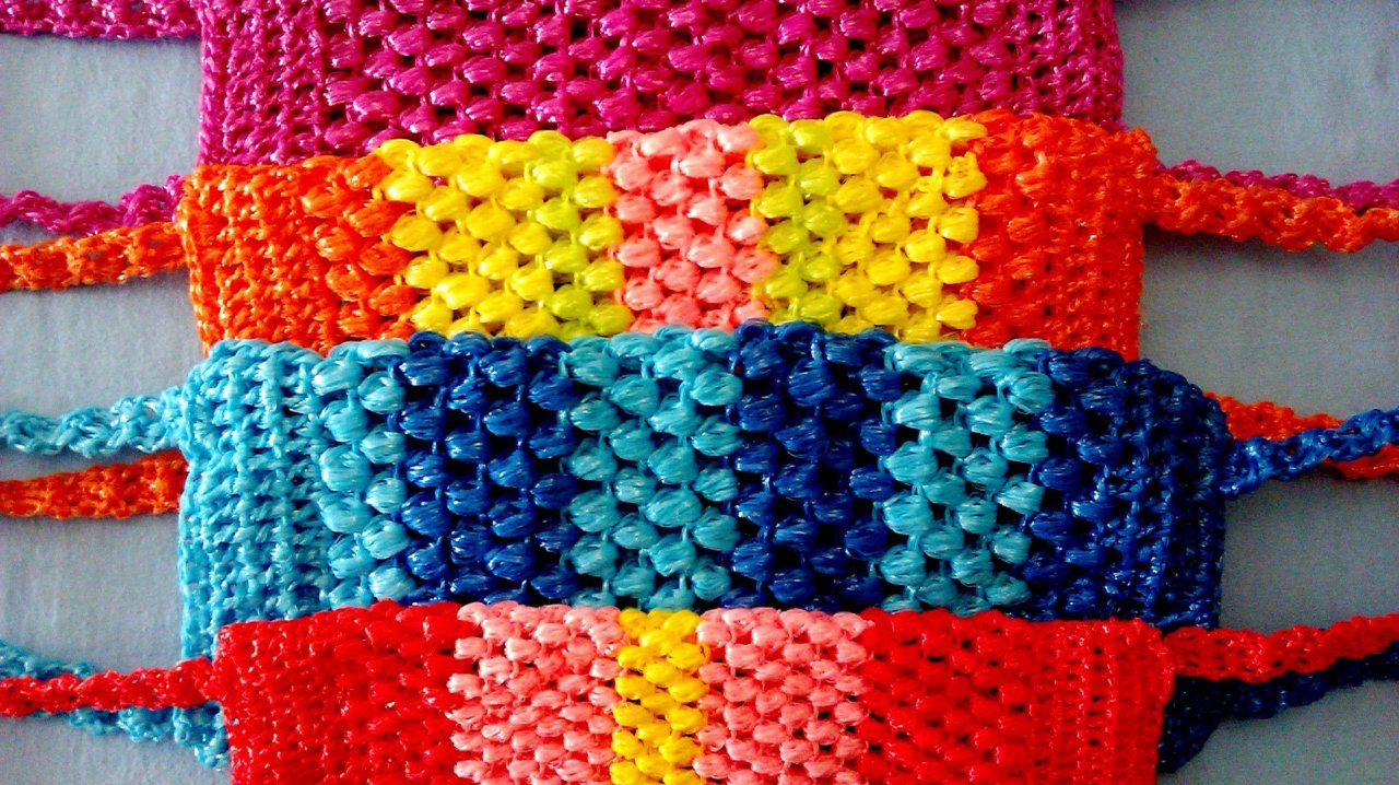 Вяжем мочалку сеточку . Часть2