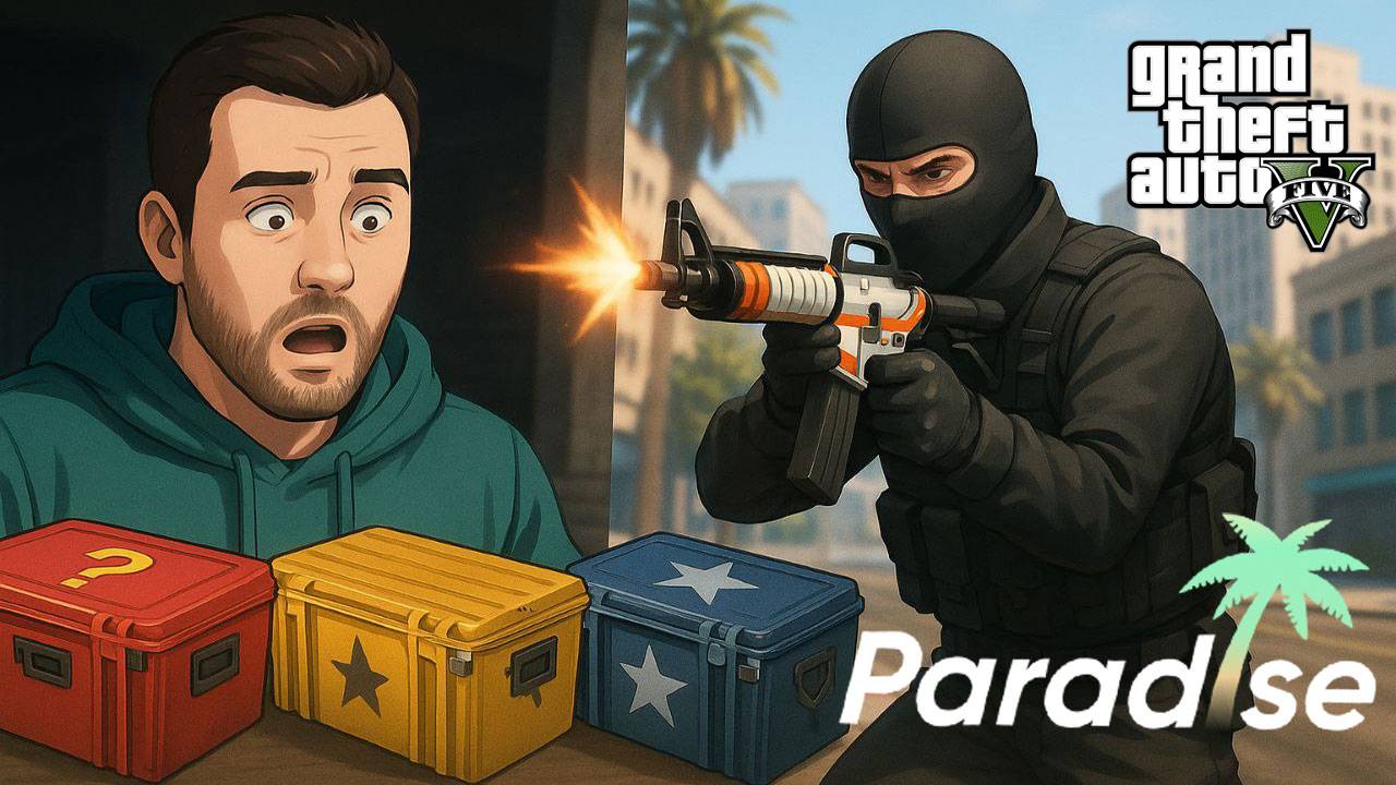СТРЕЛЬБА И КЕЙСЫ НА ПАРАДАЙЗ РП! КС ГО В GTA 5 RP?! ЭТО ЖЕСТЬ!