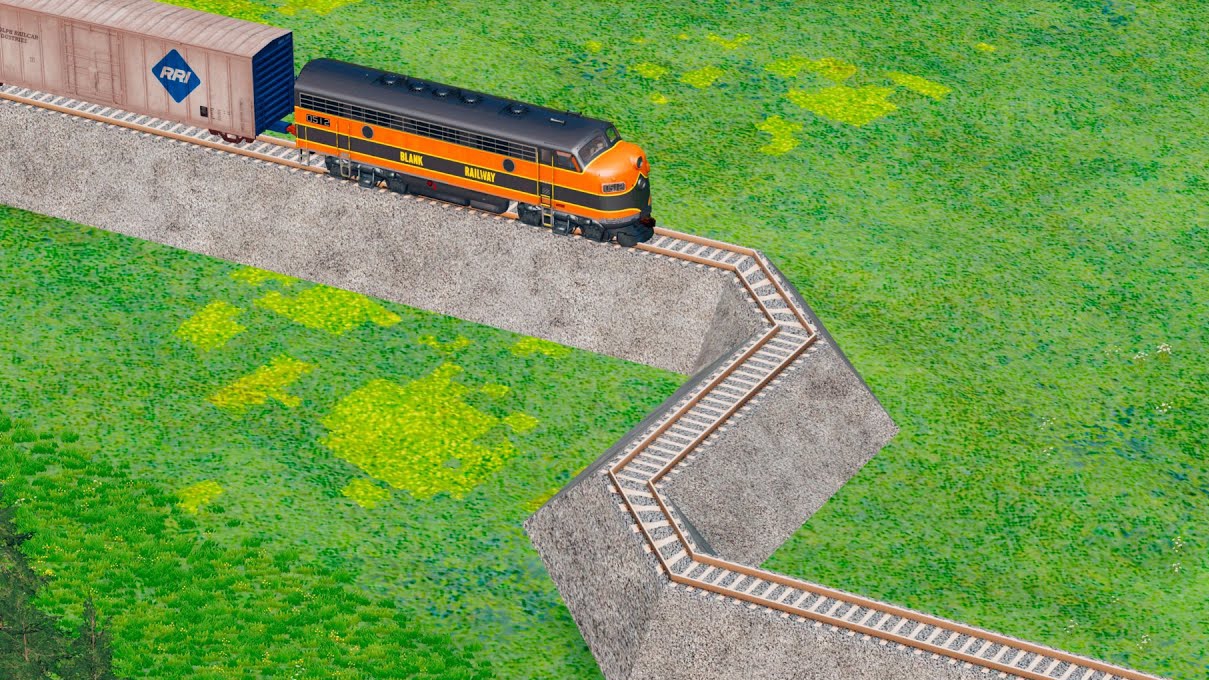 Поезда против невозможного железнодорожного переезда и Полицейской