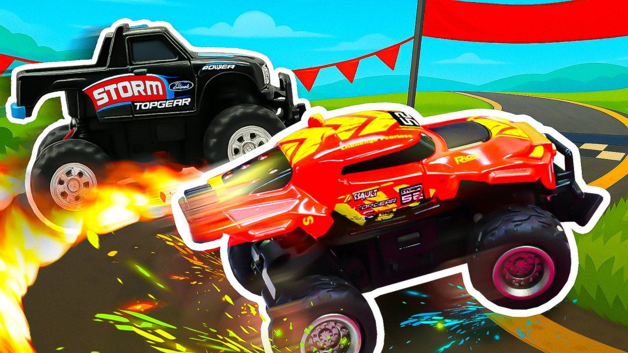 Игры для детей с Mystery Ballerz! Новые машинки на радиоуправлении! Устраиваем гонки с препятствиями