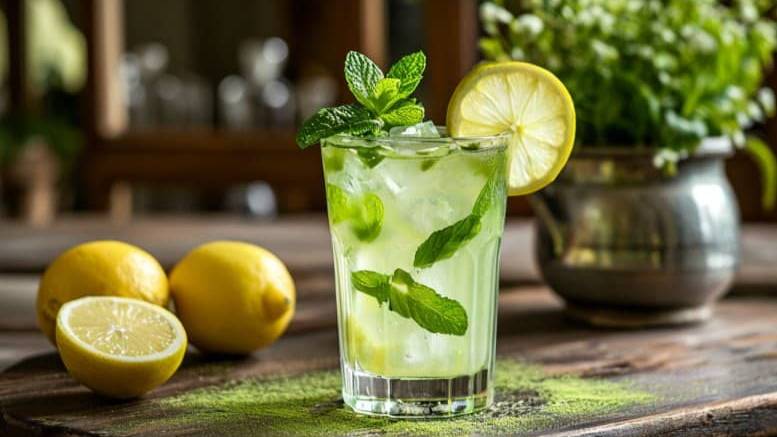 Лимонад из зелёного чая