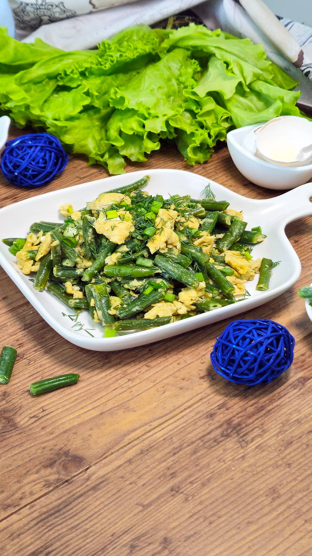 Жареная Стручковая Фасоль С Яйцом